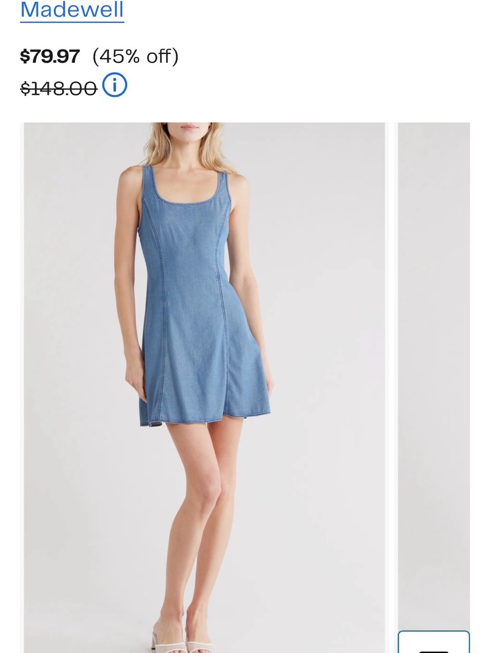 Madewell denim dress - Picture 1 of 4